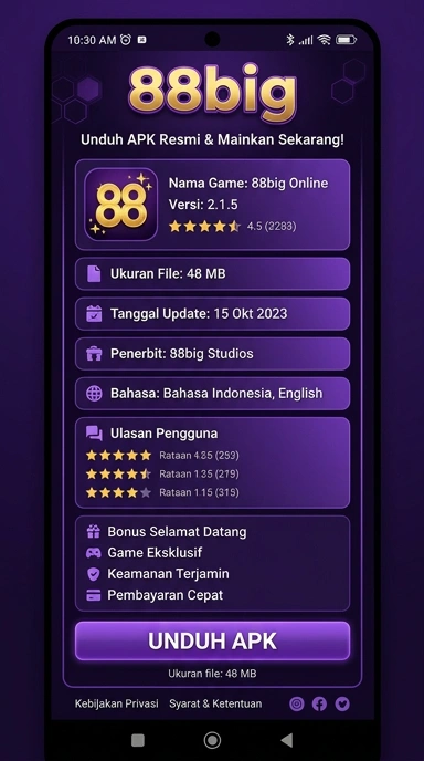 Tampilan halaman APK 88big