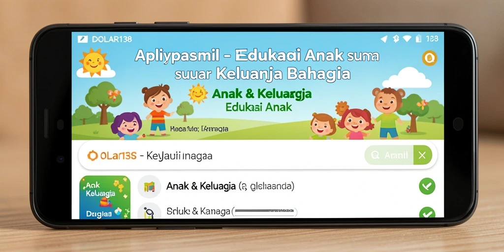 Tampilan antarmuka aplikasi DOLAR138 untuk Edukasi Anak yang menarik dan interaktif.