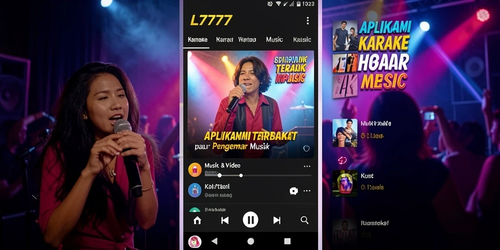 Tampilan antarmuka L777 yang memudahkan pengguna saat Karaoke.